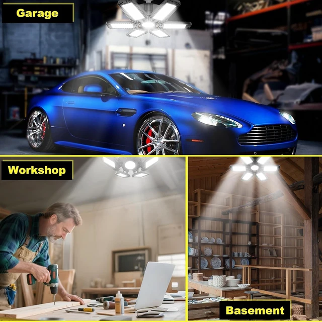Alt view image 6 of 7 - ISKYDRAW LED Garage Lights 185W, 4 Pack 18500LM Bright Shop Lights
