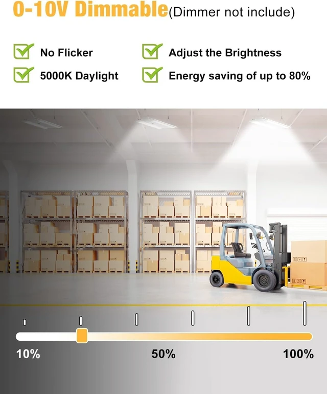 Alt view image 6 of 7 - 4Pack 165W LED Linear High Bay Light, High Bay Shop Lights Fixture