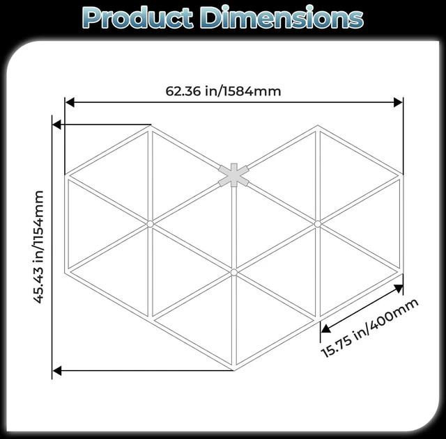 Alt view image 7 of 7 - ALLYES Hexagon Garage Lights - Super Bright 27-Pack,160W 18600LM,LED 6500K Cool White for Auto Repair Shops, Gyms, Warehouse, basements, Car Wash Rooms