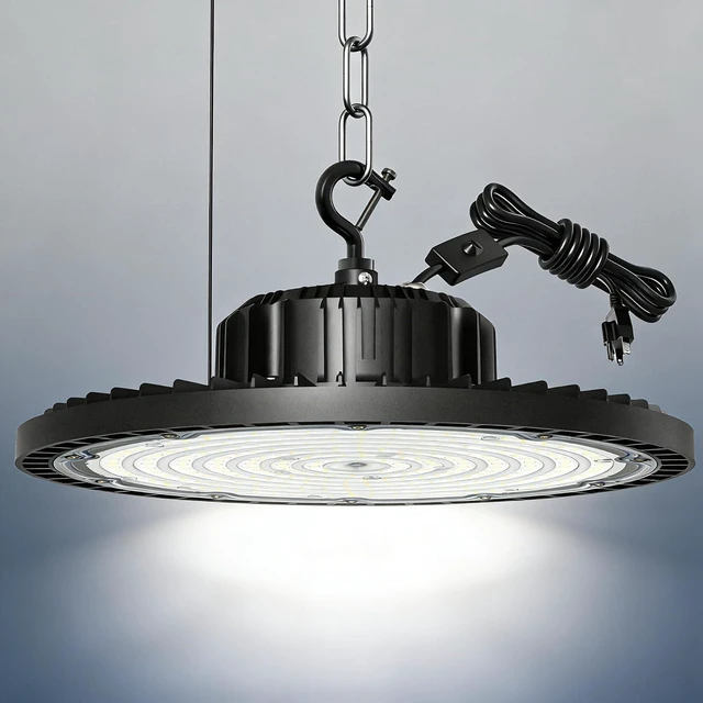 Main image of 160W 25000LM High Bay LED Shop Light with Switch, 1 Pack