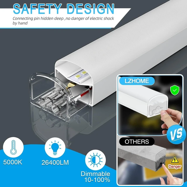 Alt view image 6 of 7 - LZHOME LED Hexagon Garage Light: Upgraded 10-100% Dimmable LED Garage Hexagon Lights, 25 Packs LED Light, 26400LM Super Bright Honeycomb Lights for Gym Basement Hair Salon