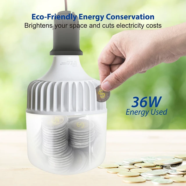 Alt view image 4 of 7 - 5000 Lumens LED Light Bulb 36W 5000K Daylight E26 Base for Garage Shop