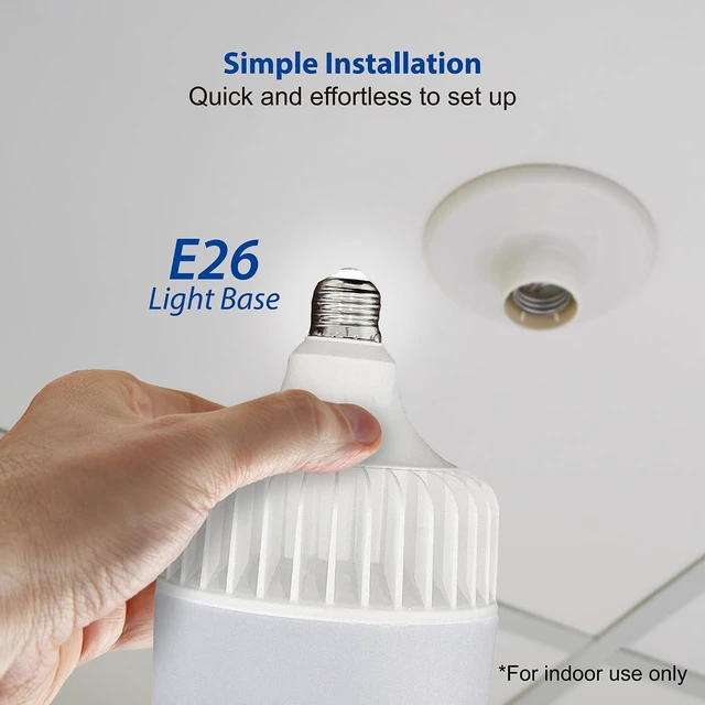 Alt view image 7 of 7 - 5000 Lumens LED Light Bulb 36W 5000K Daylight E26 Base for Garage Shop