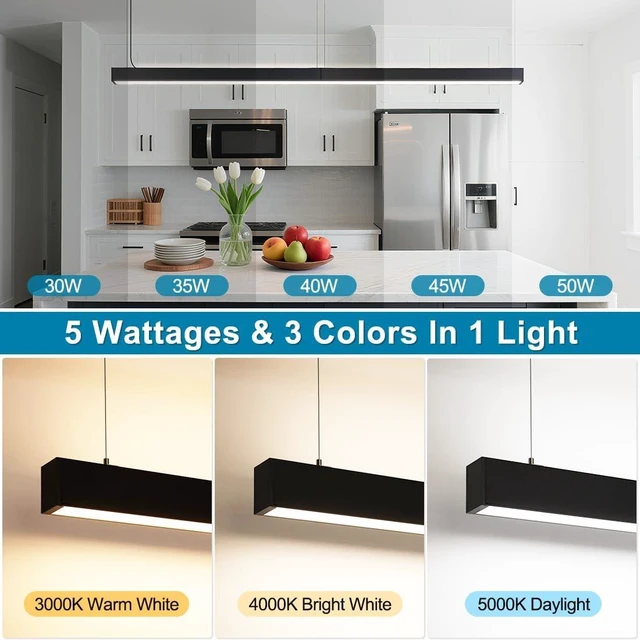 Alt view image 3 of 7 - 4FT Linkable LED Linear Light 50/45/40/35/30W Adjustable 6-Pack