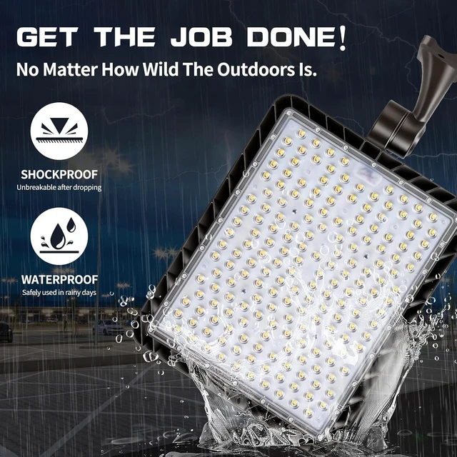 Alt view image 3 of 7 - 480W LED Parking Lot Light wall Mount,Flood Light for Large Area