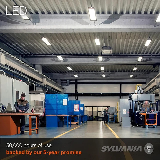 Alt view image 6 of 7 - LEDVANCE Sylvania 4ft LED Strip Light, 20W Equivalent, CCT 3 Color Select, 3000K/4000K/5000K, Linear Ceiling Luminaire (61453), 48", 1 Pack