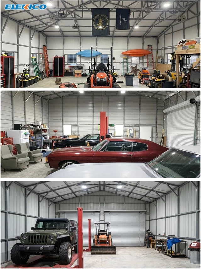 Alt view image 4 of 7 - ELEKICO 150W High Bay LED Shop Light, 22500LM 5000K UFO LED High Bay Light