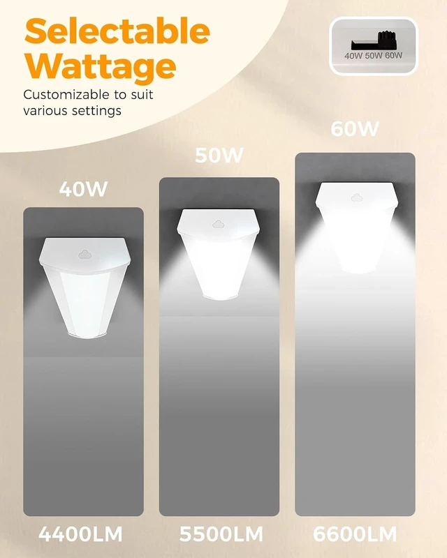 Alt view image 3 of 7 - 4ft 60W LED Wraparound Light - Selectable 60W/50W/40W 5000K 2Pack
