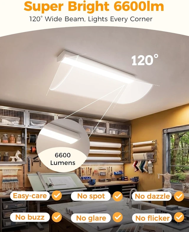 Alt view image 4 of 7 - 4ft 60W LED Wraparound Light - Selectable 60W/50W/40W 5000K 2Pack