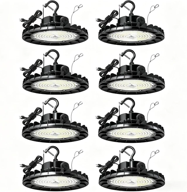 Main image of 150W UFO LED High Bay Light 8-Pack Dimmable,3Watt Selectable & 5000K