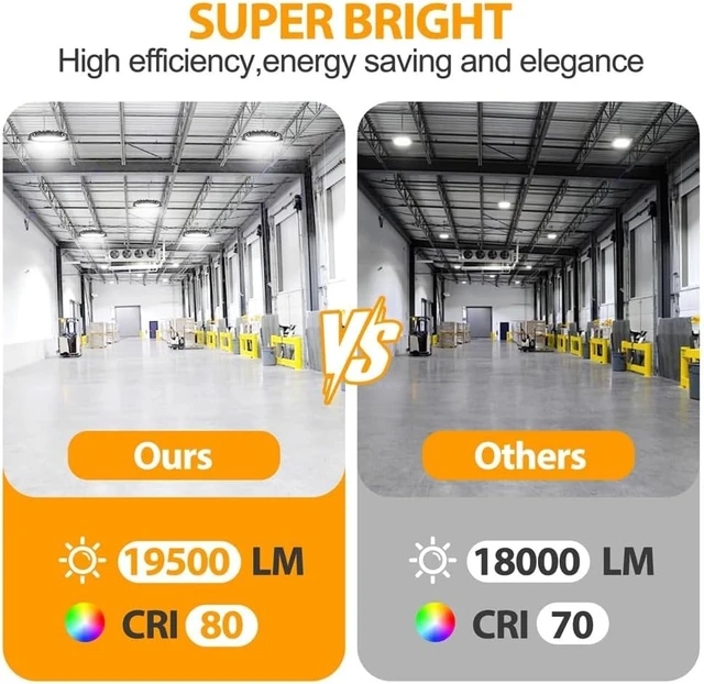 Alt view image 3 of 7 - LED High Bay Light,Industrial,150W,6000K Daylight,1pack