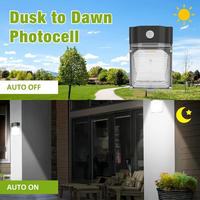 Alt view image 3 of 7 - YXL 6PACK 30W 3600LM LED Wall Pack Lights with Dusk to Dawn Photocell, AC100-277V 5000K Wall Pack Lights Outdoor Led, IP65 Waterproof, ETL Listed, for Porch Garden Garage Warehouse Hotel Lighting.