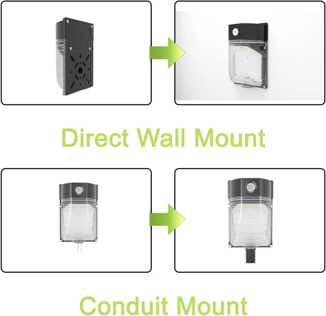 Alt view image 7 of 7 - YXL 6PACK 30W 3600LM LED Wall Pack Lights with Dusk to Dawn Photocell, AC100-277V 5000K Wall Pack Lights Outdoor Led, IP65 Waterproof, ETL Listed, for Porch Garden Garage Warehouse Hotel Lighting.