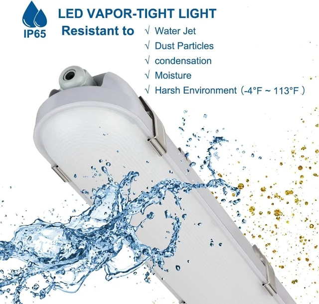 Alt view image 3 of 7 - DAKASON 4FT LED Vapor Tight Light Fixture 4Pack, 4800lm 40W/32W/24W, 3CCT