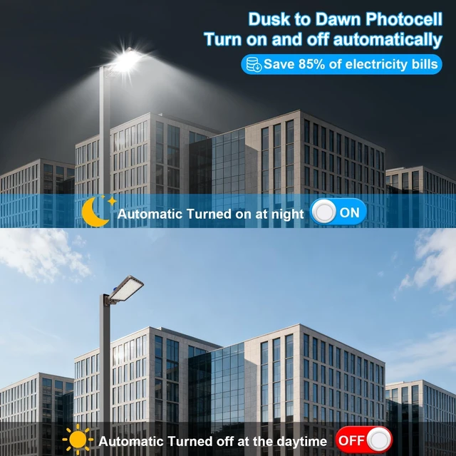 Alt view image 2 of 7 - 350W Parking Lot Light LED,wall Mount Security Area Flood Lighting
