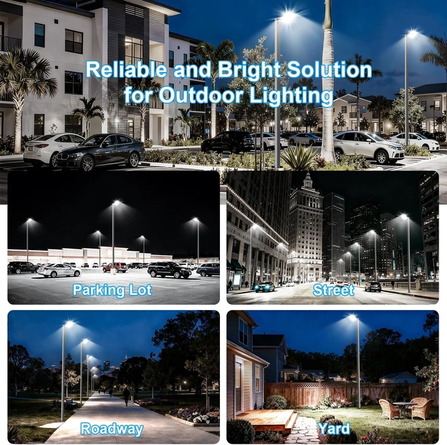 Alt view image 7 of 7 - 350W Parking Lot Light LED,wall Mount Security Area Flood Lighting