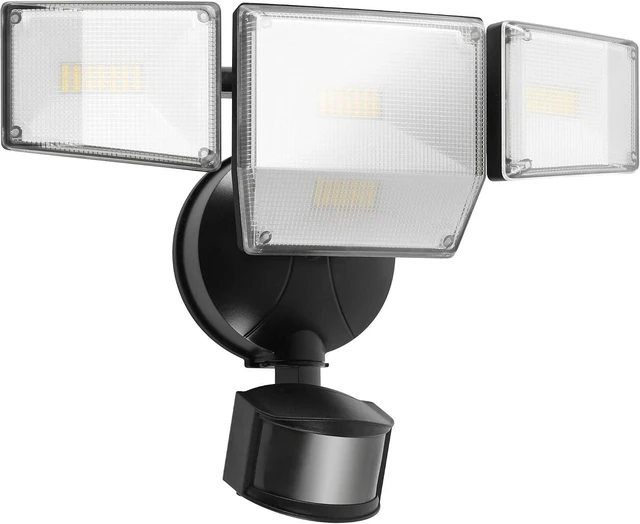 Main image of 85W 10000LM Motion Sensor Outdoor Lights, 4-Head Super Bright LED Security Light, 5000K Daylight, IP65 Waterproof Hardwired Motion Detector Flood Lights Outdoor for Garage, Yard (Black)