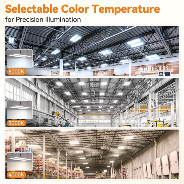 Alt view image 5 of 7 - 3FT 300W Linear High Bay Shop Lights 2-Pack, 45000lm, 100-277V