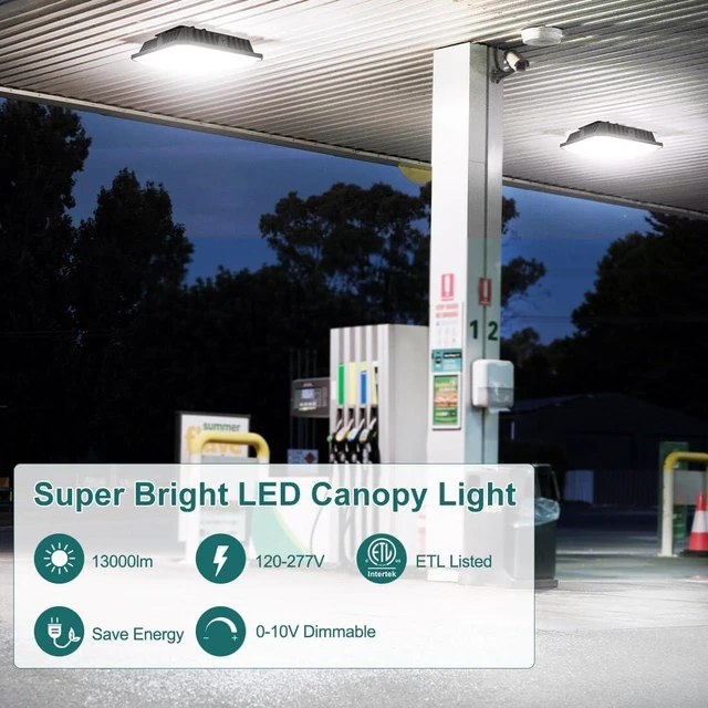 Alt view image 2 of 7 - kadision 100W LED Canopy Light, 3-Level Selectable Wattage and CCT