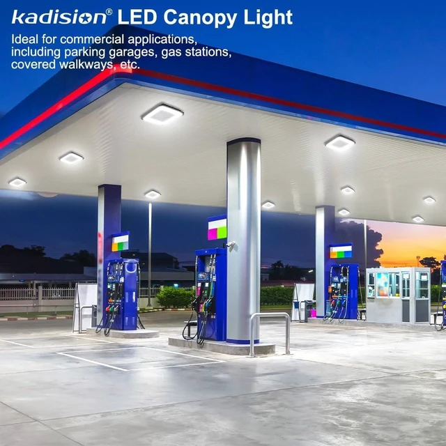 Alt view image 7 of 7 - kadision 100W LED Canopy Light, 3-Level Selectable Wattage and CCT