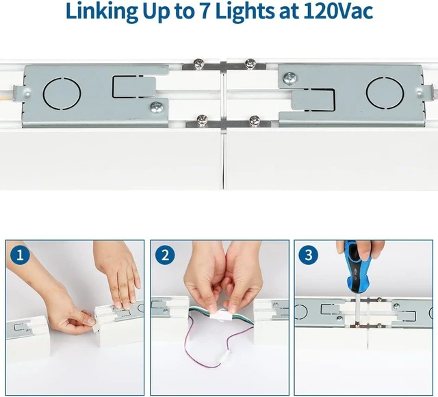 Alt view image 5 of 7 - DAKASON 4FT LED Linear Light 1Pack 50W, 35W Down 15W Up Light Option, 3CCT
