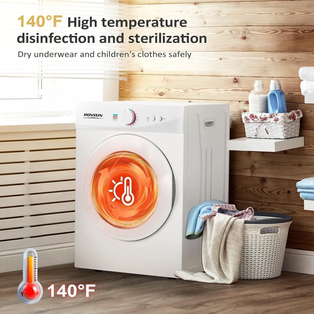 Alt view image 5 of 7 - ROVSUN 25LBS Full Automatic Washing Machine and 1.8CuFt Portable Clothes Dryer Set, Compact Laundry Washer and Dryer Combo Set with Stainless Steel Inner Tub, for Apartment, Dorms, Home