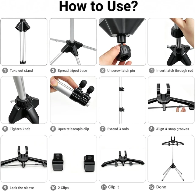 Alt view image 6 of 7 - Steaming Rack for Clothes Hanger for Steaming Clothes Telescopic Folding Clothes Steamer Rack Adjustable Garment Hanger with Ironing Gloves Clothing Fuzz Remover Portable for Travel & Home