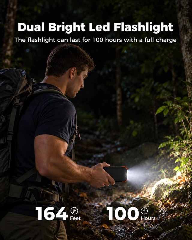 Alt view image 7 of 7 - BLAVOR Solar Power Bank 10,000mAh Portable Wireless Charger for Cell Phones