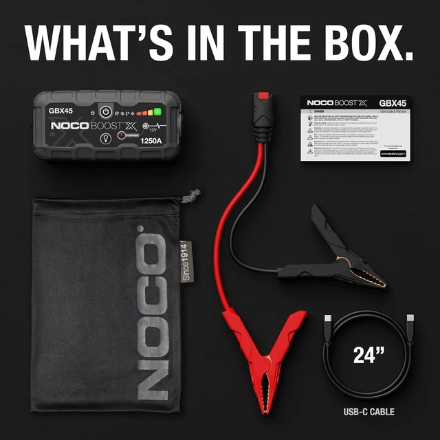 Alt view image 7 of 7 - NOCO Boost GBX45 1250A UltraSafe Jump Starter, 12V Lithium Battery Booster