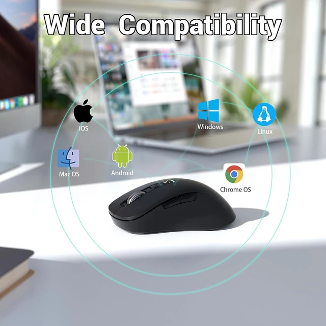 Alt view image 6 of 7 - INFINMIND L511 Wireless Bluetooth Mouse, Multi-Device Programmable Mouse.