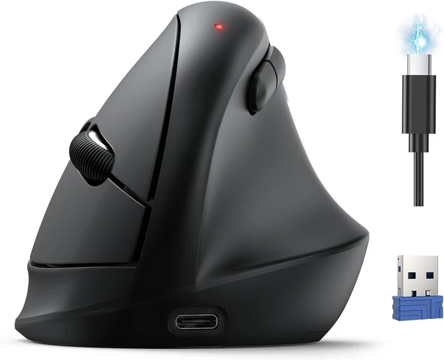 Main image of TECKNET Ergonomic Mouse, BT5.3/2.4G, Silent Wireless Vertical, Rechargeable