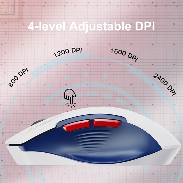 Alt view image 4 of 7 - Uineer Wireless Mouse, 2.4GHz Rechargeable Computer Mouse, Battery Display