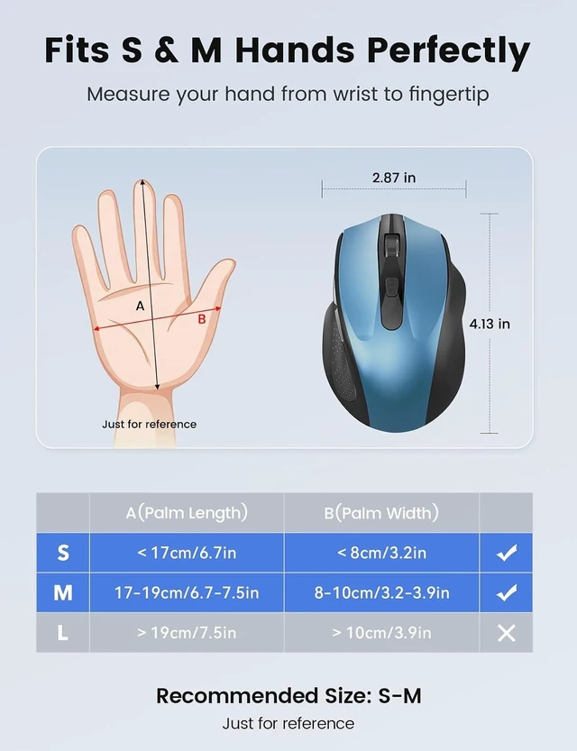 Alt view image 5 of 7 - Wireless Mouse for Laptop, Quiet Cordless Computer Mice for Office & Travel