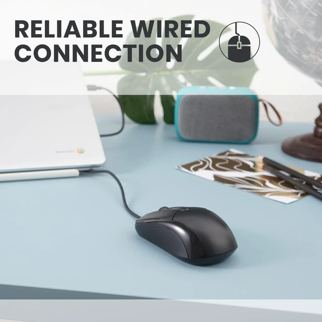 Alt view image 2 of 6 - Perixx PERIMICE-209C USB Type C Wired Optical Mouse - 5.9 Ft Cable - 1000 DPI - Black, (11994)