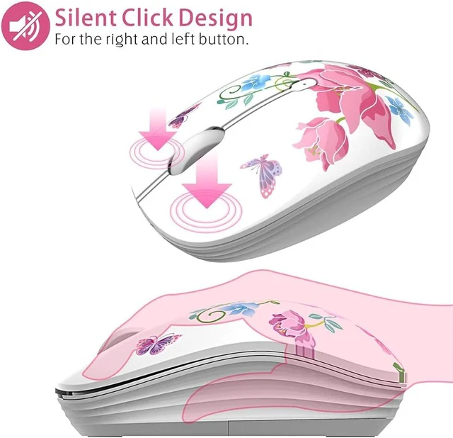 Alt view image 2 of 7 - TENMOS M101 Wireless Mouse, Cute Computer Mice for Laptop, Silent Click