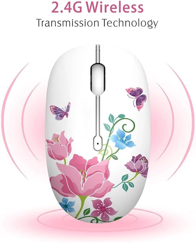 Alt view image 3 of 7 - TENMOS M101 Wireless Mouse, Cute Computer Mice for Laptop, Silent Click