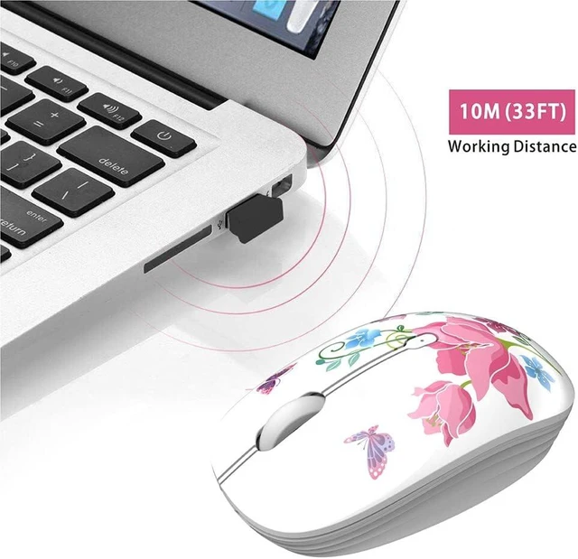 Alt view image 4 of 7 - TENMOS M101 Wireless Mouse, Cute Computer Mice for Laptop, Silent Click