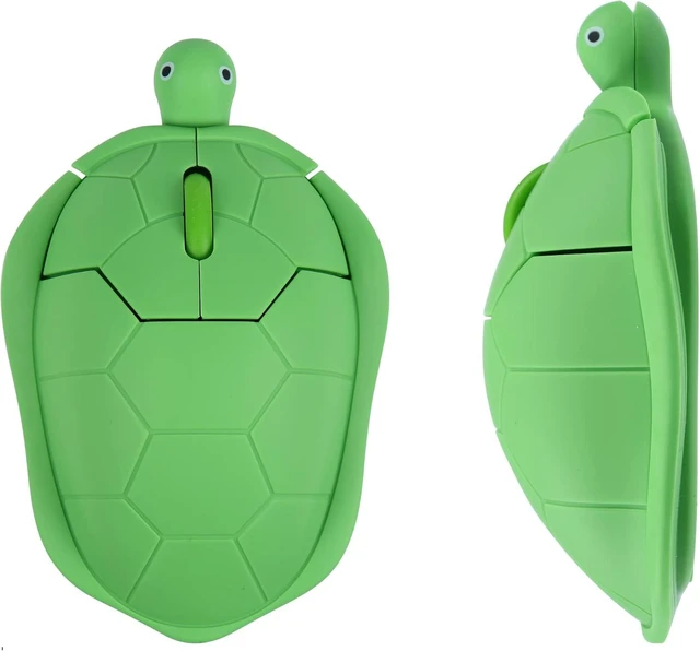 Alt view image 5 of 6 - Wireless Mouse Cute Animal Green Turtle Shape Silent Click Ergonomic Portable Quiet Travel Lightweight USB Optical Cordless Mouse for PC Laptop Computer Mac MacBook Desktop Kids Girls Women Men Gift