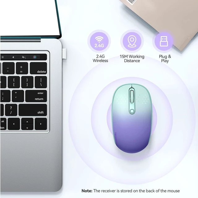 Alt view image 2 of 7 - TECKNET Compact Ambidextrous Wireless Mouse for Laptop