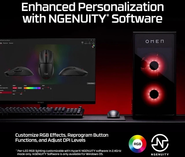 Alt view image 7 of 7 - HyperX Pulsefire Fuse Gaming Mouse