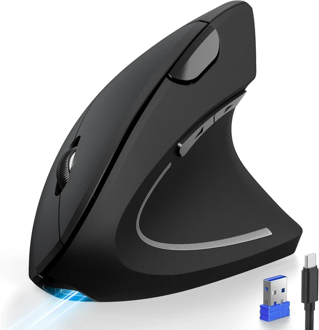 Main image of TECKNET Ergonomic Mouse Wireless, Rechargeable Vertical Mice Right Hand