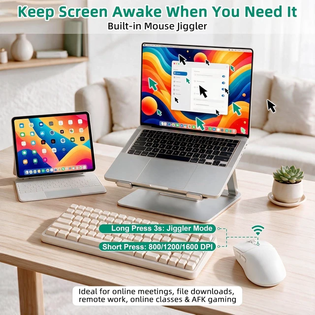 Alt view image 4 of 7 - M1 Bluetooth Wireless Mouse for MacBook/Laptop/Mac - White