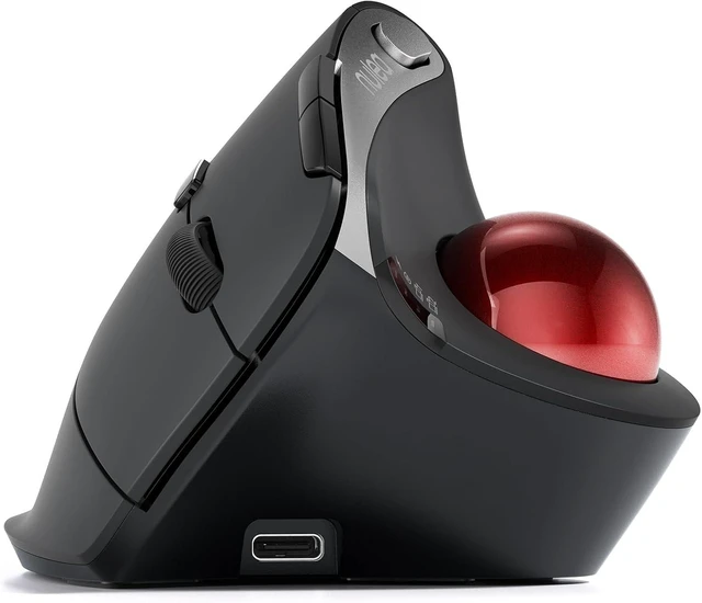 Main image of Nulea M506 Wireless Trackball Mouse, 54° Vertical Ergonomic Thumb Control