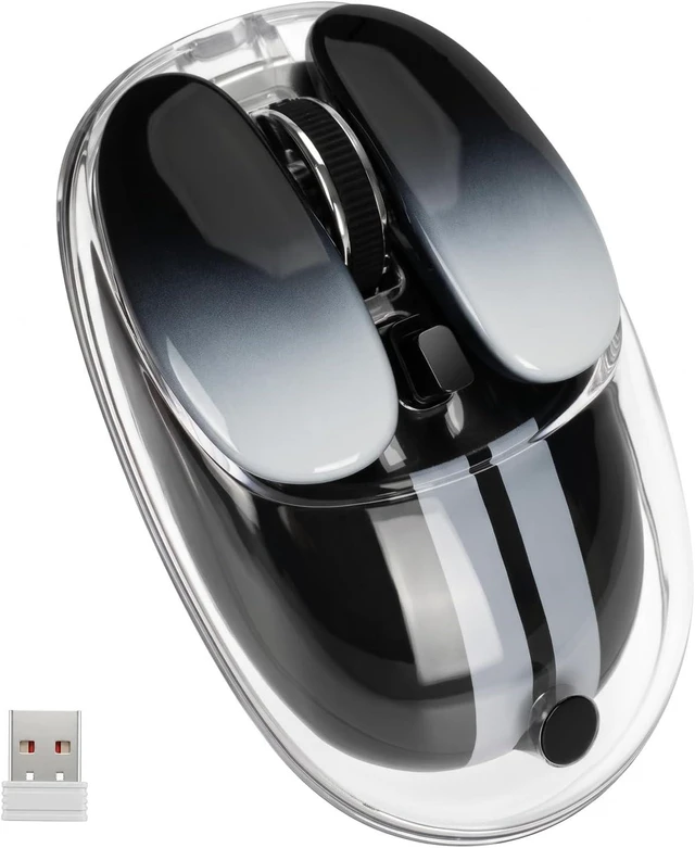 Main image of KNOWSQT Wireless Mouse Black 2.4G, Bluetooth Silent Adjustable DPI Gaming Mice with USB Receiver for Laptop PC Computer Windows Desktop
