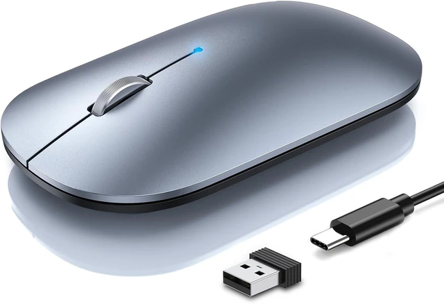 Main image of TECKNET Bluetooth Mouse for MacBook, Type-C Rechargeable Mouse