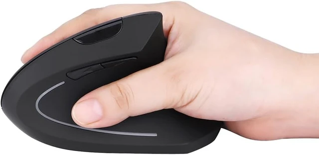 Alt view image 4 of 7 - Fonicer Type C Vertical Wireless Mouse, 2.4G USB C Wireless Mouse, Ergonomic Mouse with Type C Receiver for MacBook, Computer, Laptop and All Type C Devices (Black)