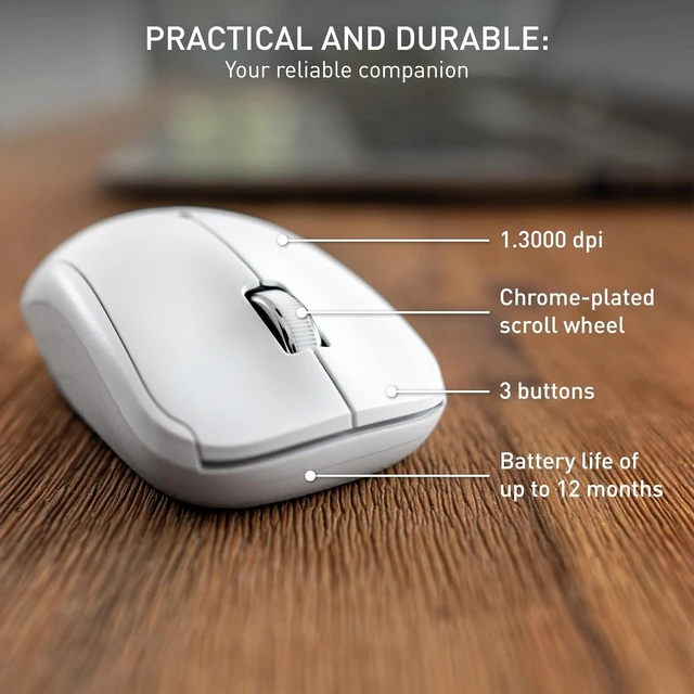 Alt view image 6 of 7 - Cherry MW 2200 Compact Laptop Mouse with Nano USB Receiver and Carrying Pouch (Black)