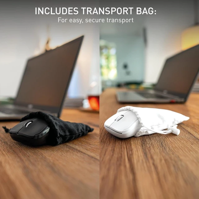Alt view image 7 of 7 - Cherry MW 2200 Compact Laptop Mouse with Nano USB Receiver and Carrying Pouch (Black)