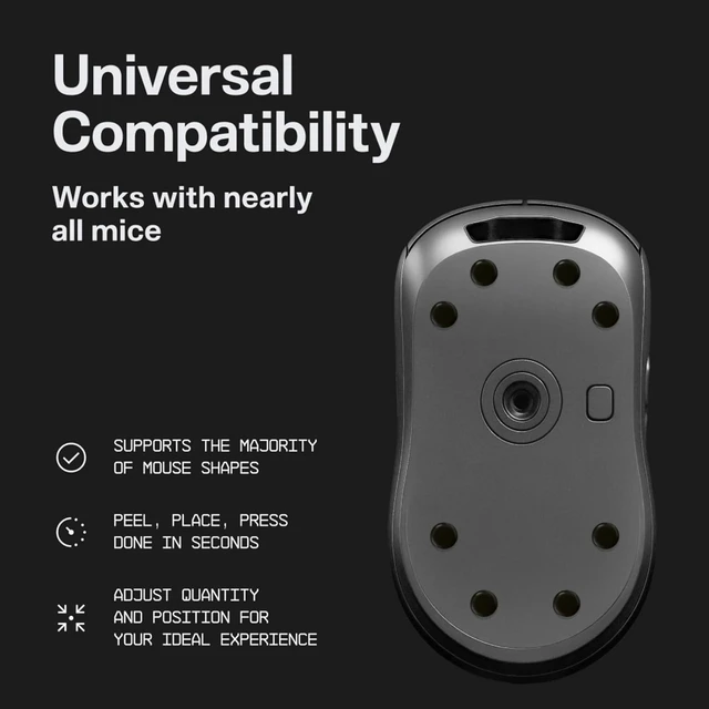 Alt view image 6 of 7 - Wallhack PTFE Dot Mouse Skates | Premium Universal Skates for Gaming Mice | Ultra-Smooth Glide on Cloth & Glass Pads | Customize Speed & Control | Fast, Easy to Apply | Black 7mm x 7mm