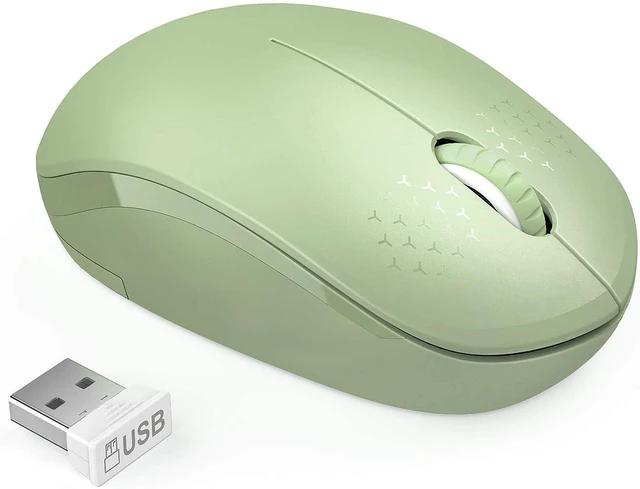 Main image of seenda Wireless Mouse for Laptop, 2.4G Noiseless Computer Mouse. (Green)